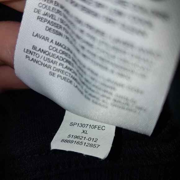 Jordan Letterman Button Up Varsity Hoodie 2 Tone Black Fleece + Poly Body XL - Picture 16 of 16